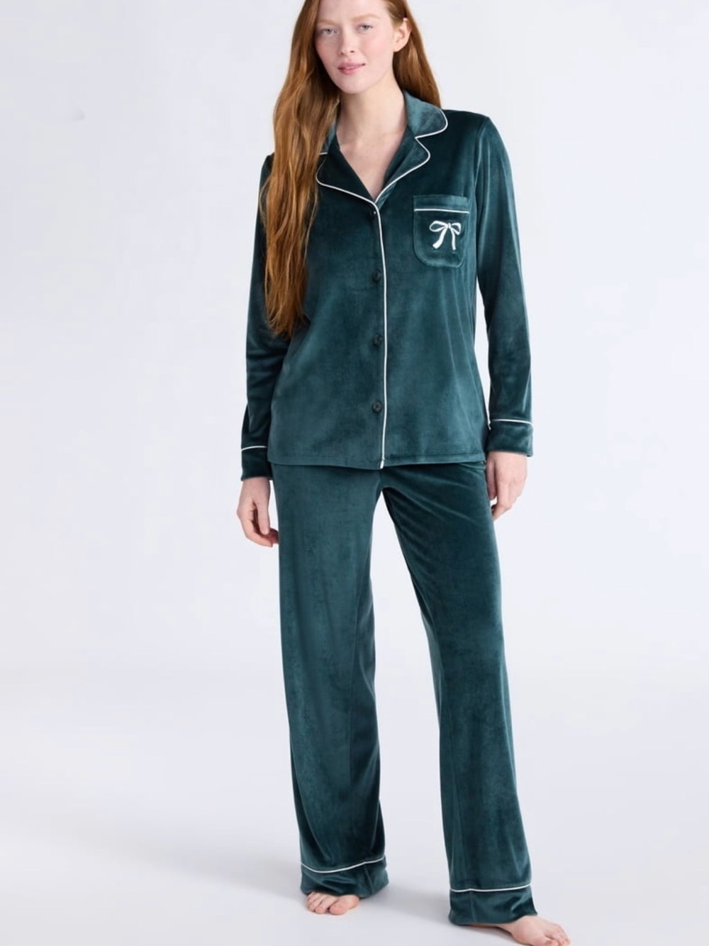 Avidlove 2-Piece Pajama Set (button-up long sleeve top + pants) New Without Tags